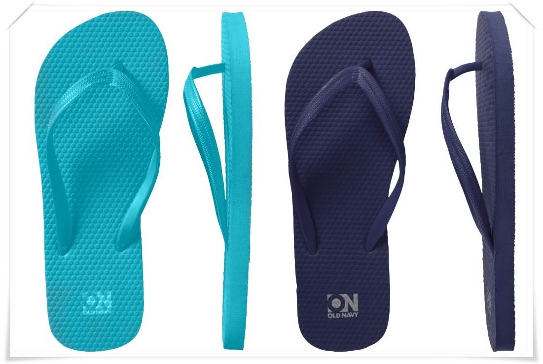 old navy blue flip flops