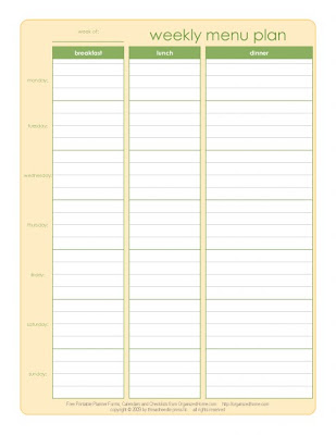 Free Diabetic Meal Planner Template