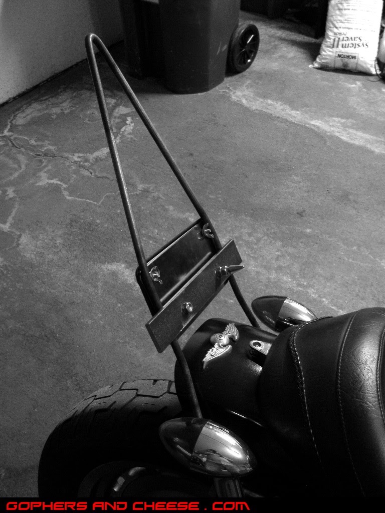 Gophers and Cheese Homemade Sissy Bar