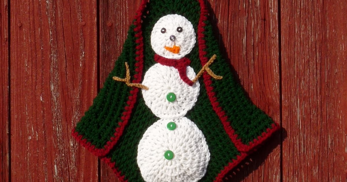 Nancy's Crochet Snowman wall hanging