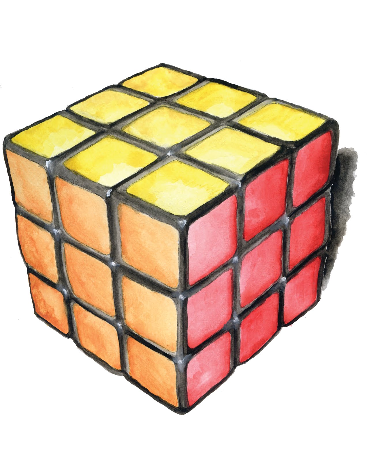 rubix cube illustration