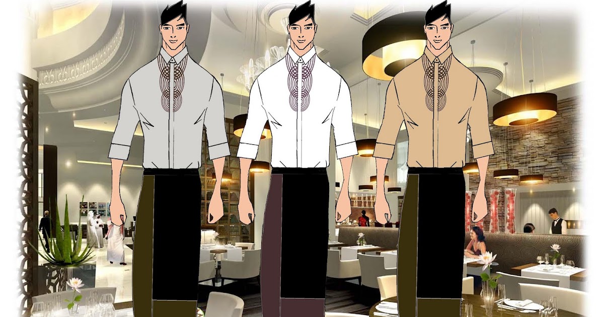 Sketches, Work & Samples Waiter Uniform for an Italian Restaurant