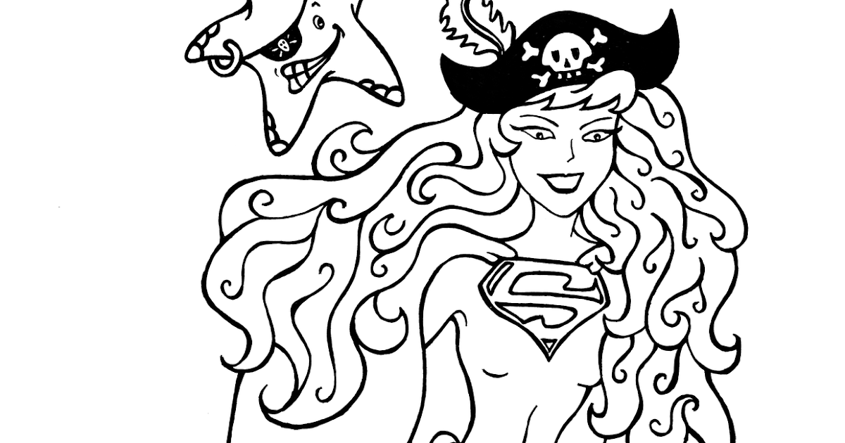 Filth Wizardry: Pirate-superhero-mermaid colouring pages