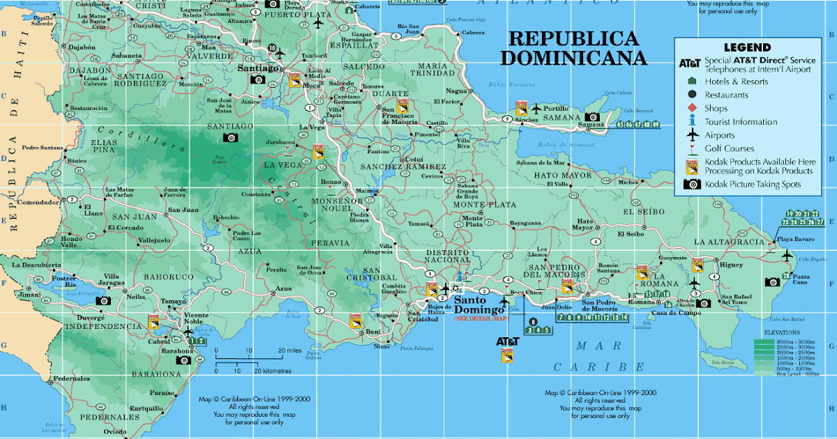 America Latina Contemporanea.-: REPUBLICA DOMINICANA.- (relieve)