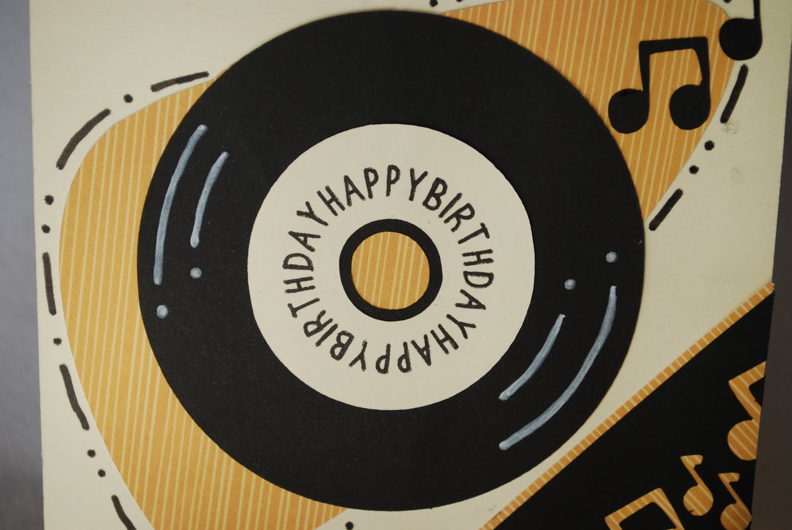 Amanda's Crafts and More Happy Birthday Record Card