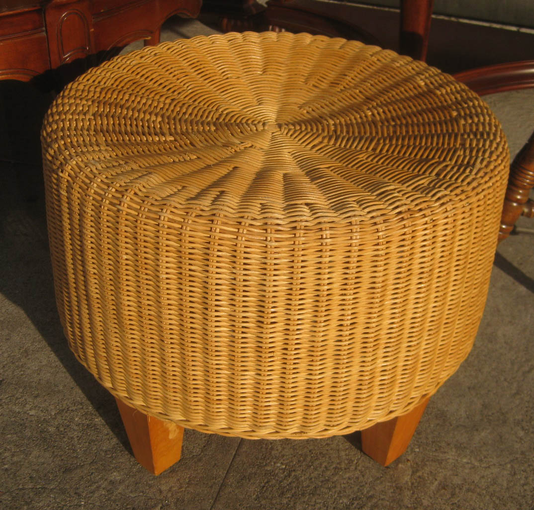 UHURU FURNITURE & COLLECTIBLES SOLD Wicker Ottoman 20