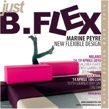 L'expo JUST B.FLEX a attiré quelques 5000 visiteurs Galleria Isarte, à Milan pendant la Design Week
