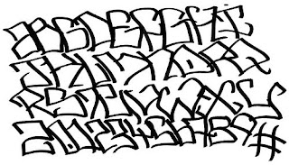 Graffiti Alphabet Letter Fonts A-Z Alpha Black Style