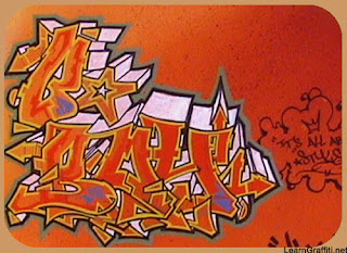 Graffiti Canvas BBoy with Brown Style Color