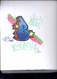 Graffiti Letter B Bubble Design