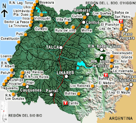 mapa regional SEPTIMA REGIÓN DEL MAULE