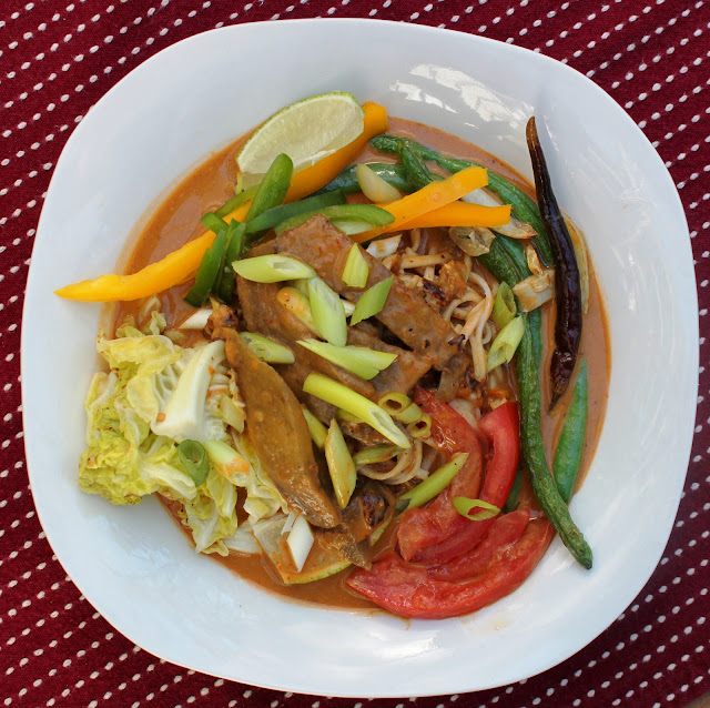 Zsu's Vegan Pantry thai curried coconut eggplant with noodles