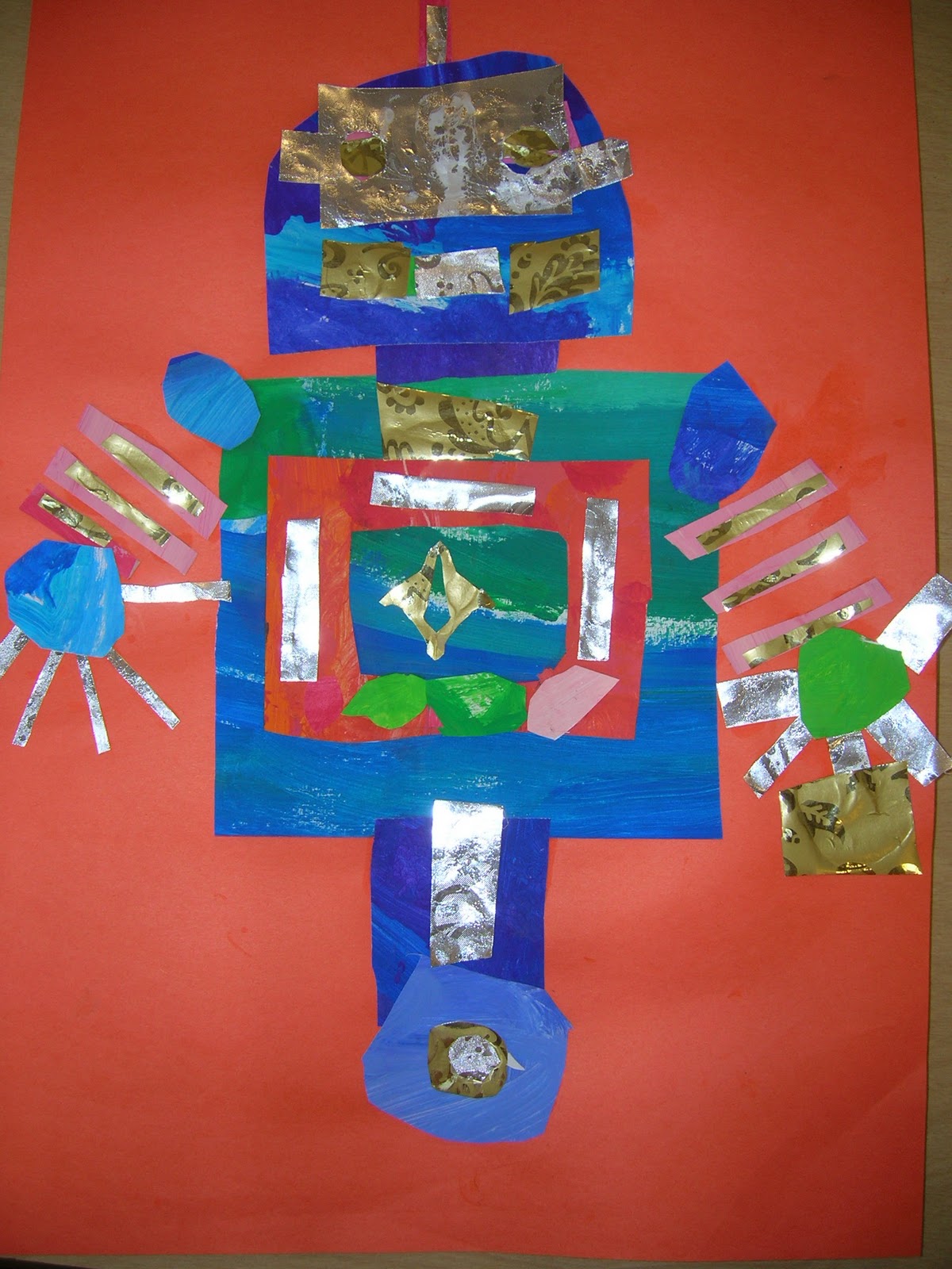 The Elementary Art Room!: Painted Paper Robots