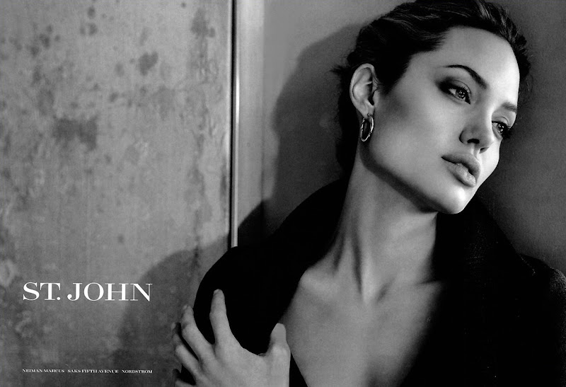 Hollywood Hot and Sexy Angelina Jolie In STJOHN AD Wallpapers hot photos