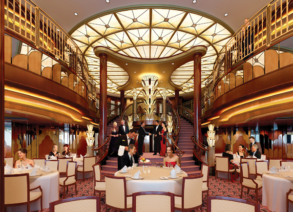 Cunard Queen Elizabeth Brittania Dining Room Cunard Queen Elizabeth Brittania Dining Room