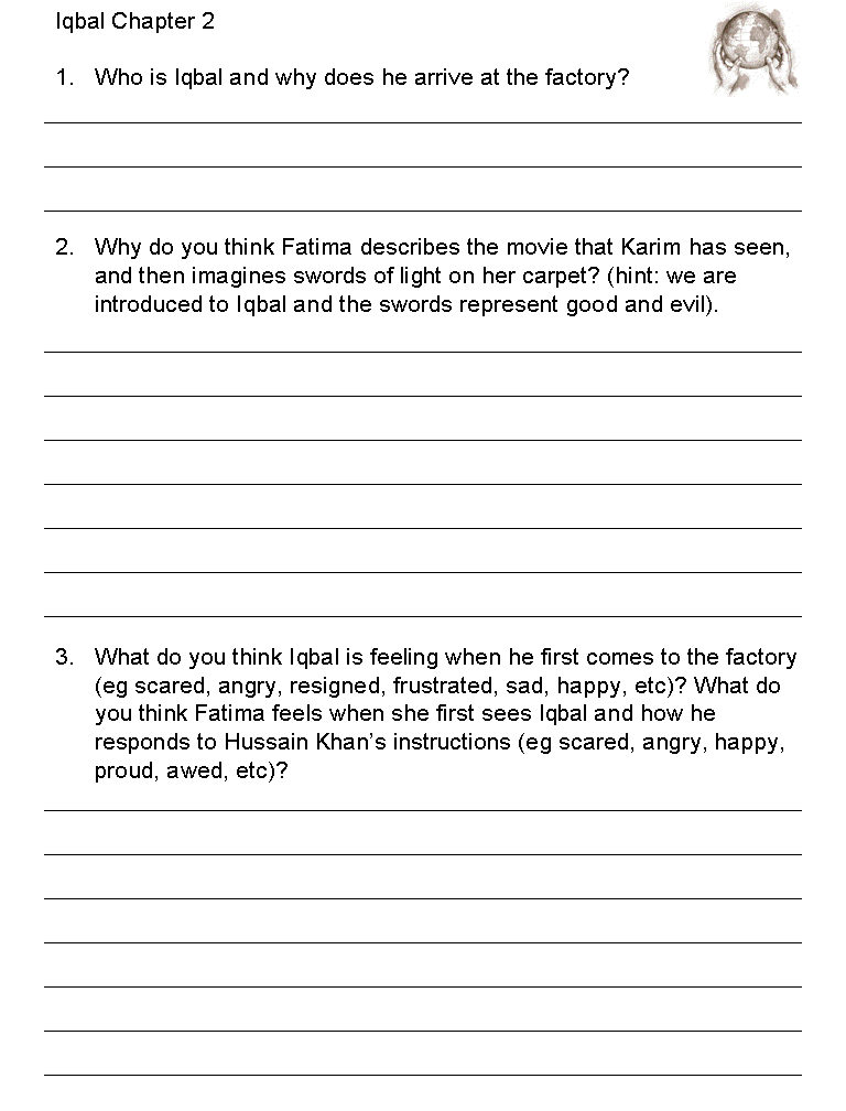 Coaching our kids with Aspergers: Iqbal Reading Comprehension chapter 2