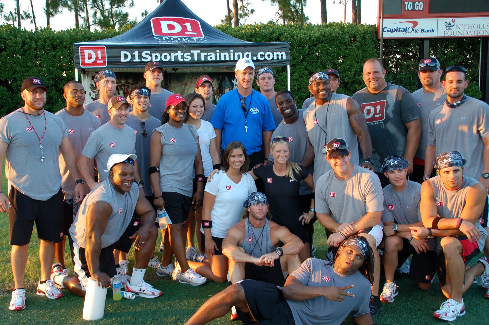 D1 Sports D1 Trainers coach campers at Manning Passing Academy