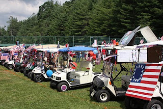 Decorated golf carts