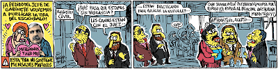 La Nelly, la tira de Langer y Mira publicada en Clarín el 12 de mayo de 2010 en respuesta a lo dicho por el Jefe de Gabinete el día anterior