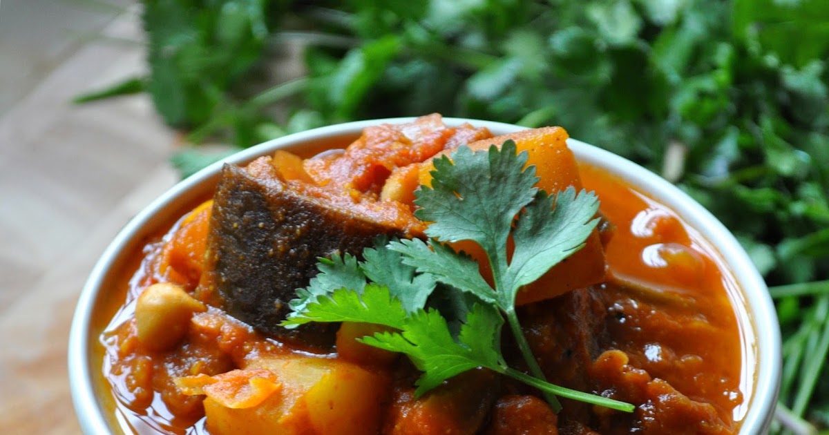 Hunger and Sauce A vegetarian tagine of aubergine, squash and