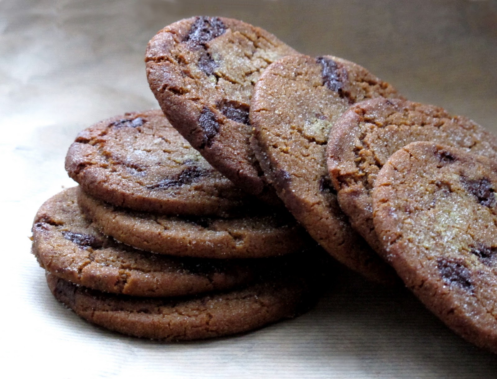 Hunger and Sauce Ginger and wasabi cookies with dark chocolate