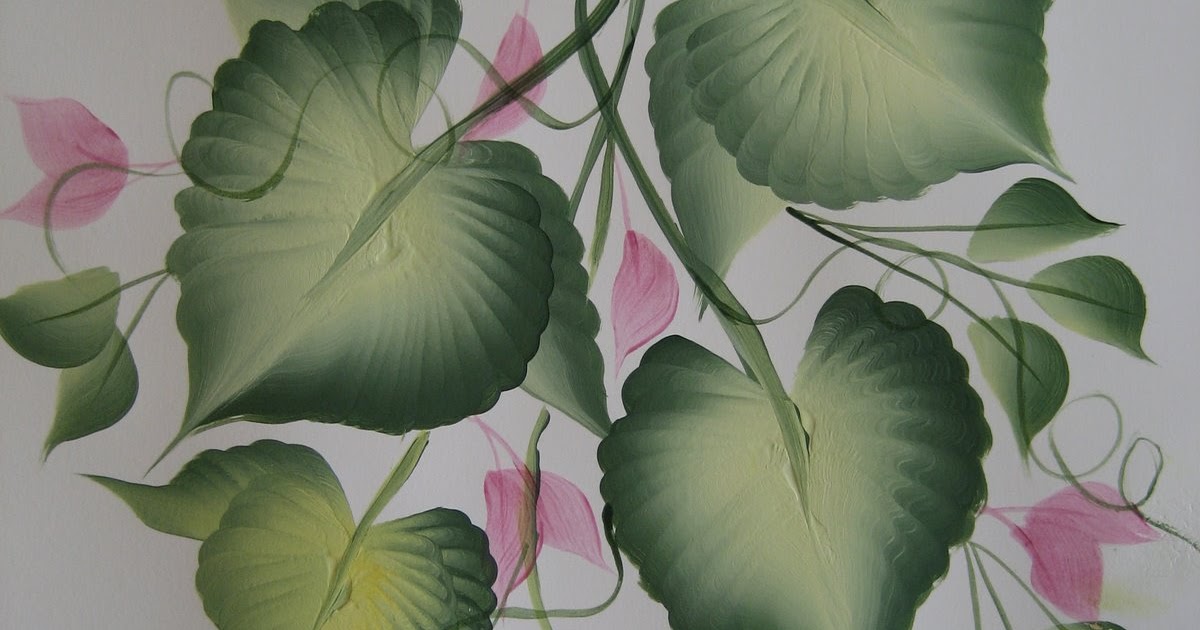 One Stroke Painting Ivy Leaves