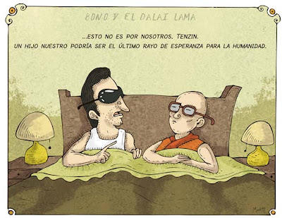 bono y el dalai lama