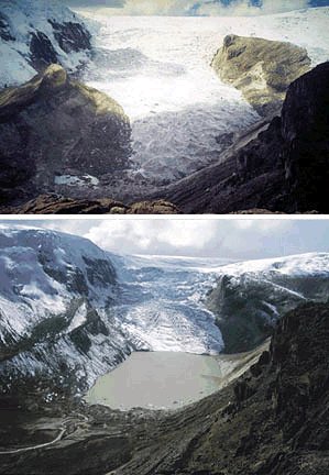 Before and After Global Warming pictures. Global warming, drastic climate