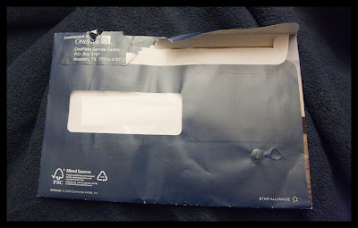 a close-up of a envelope