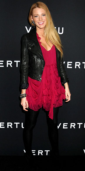 blake lively dior. Blake Lively in a leather