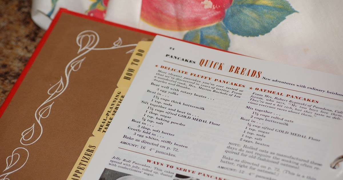 Living the Good Life Betty Crocker FLUFFY Pancakes 1950 Recipe