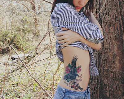 girl tattoo ideas on ribs. Sexy rib cage tattoos for
