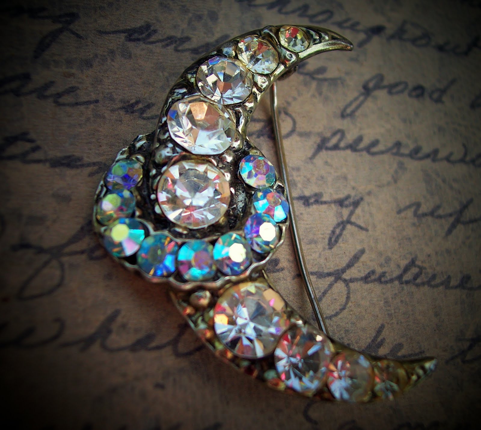 Vintage Crescent Moon