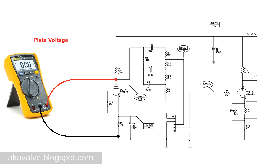 connecting a meter to read preamp plate voltage on a champion 600