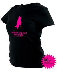 Contribuez à la recherche de fonds en vous parant d'un des 4 t-shirts WOMEN ARE NOT BUSINESS