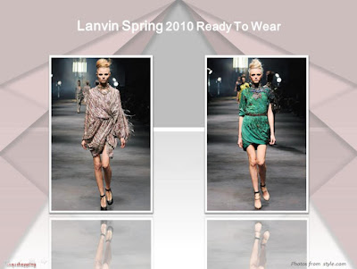 Lanvin Spring 2010 Ready To Wear beaded wrap dress