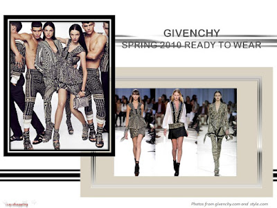 Givenchy Spring 2010 Ready To Wear optical print belt skirt white blouse