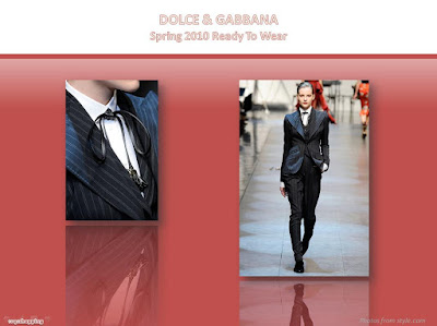 Dolce & Gabbana Spring 2010 Ready To Wear pinstripe suit and jacket