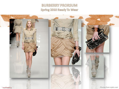 Burberry Prorsum Spring 2010 Ready-To Wear knotted jacket and chiffon knotted skirt