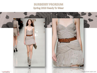 Burberry Prorsum Spring 2010 Ready-To Wear spagetti-strap chiffon knotted dress