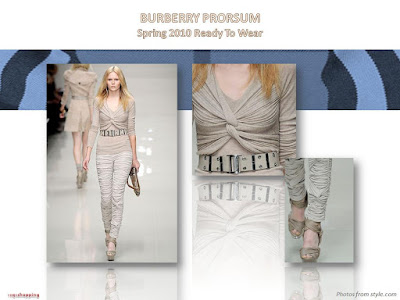 Burberry Prorsum Spring 2010 Ready-To Wear chiffon knotted top and knotted leggings