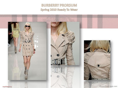 Burberry Prorsum Spring 2010 Ready-To Wear suede trench coat with knotted epaulettes