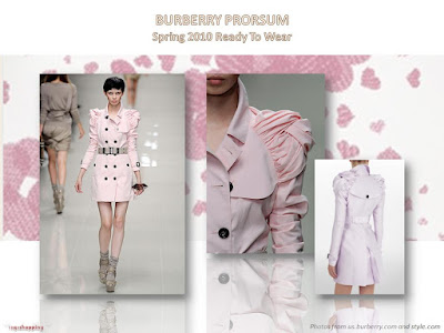 Burberry Prorsum Spring 2010 Ready-To Wear knotted epaulettes trench coat in cotton and silk
