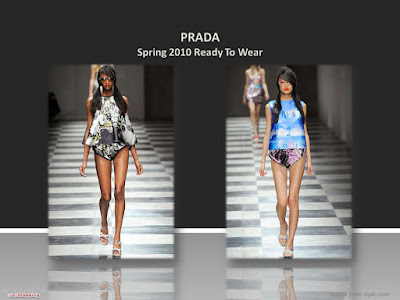 Prada Spring 2010 Ready To Wear silk top and shorts