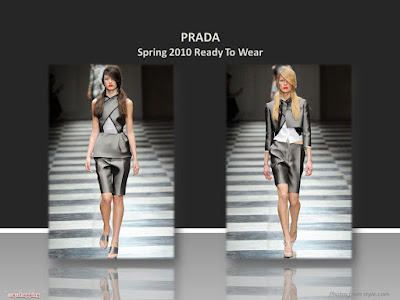 Prada Spring 2010 Ready To Wear gray jackets and shorts