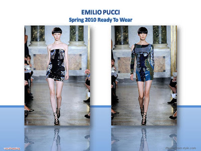 Emilio Pucci Spring 2010 Ready To Wear blue sequins mini dress