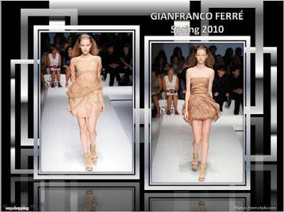 Gianfranco Ferre Spring 2010 Ready To Wear rust chiffon dresses