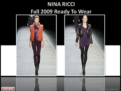 Nina Ricci Fall 2009 Olivier Theyskens leather jacket dress
