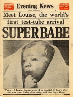Louise Joy Brown -- first test tube baby Louise Joy Brown -- first test tube baby