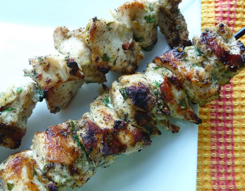 Christine's Cuisine Garlic lemon Chicken kabobs